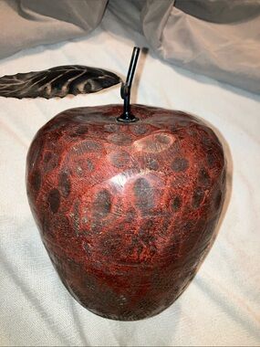 Heavy! Large Red Rustic Apple Accent - Unbranded